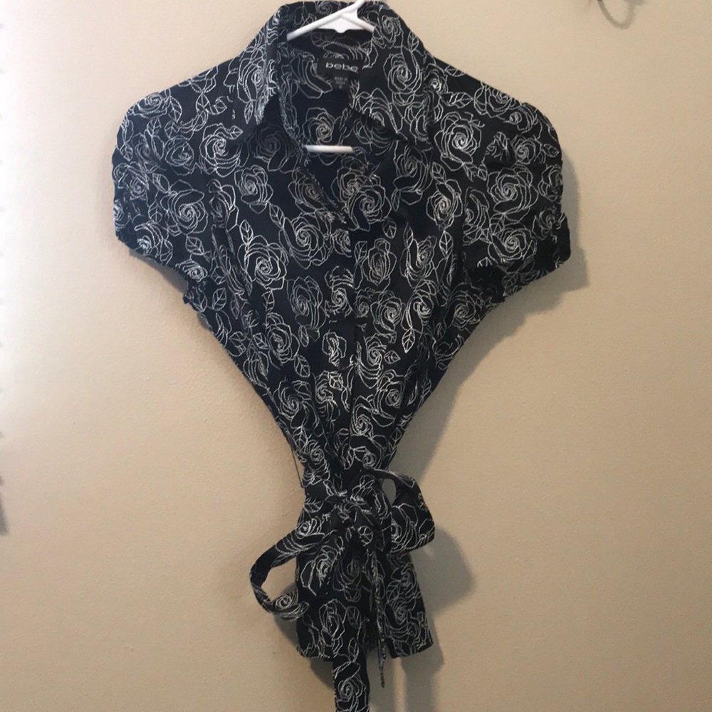 Bebe silk shirt size small